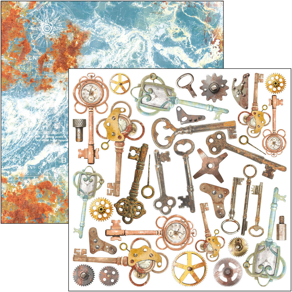 Coral Reef Fussy Cut Pad 6"x6" 24/Pkg-8