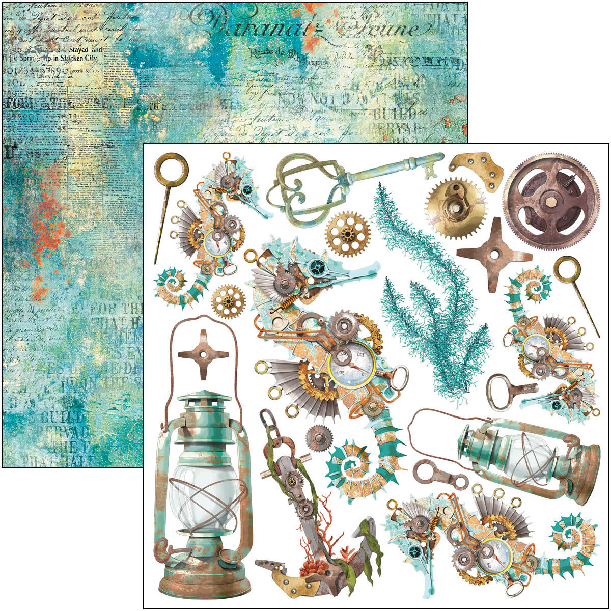 Coral Reef Fussy Cut Pad 6"x6" 24/Pkg-9