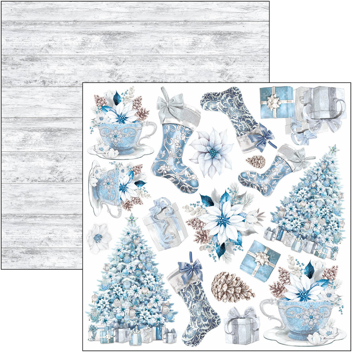 Bloc de papel Elegance of Blue Fussy Cut de 6"x6", 24 unidades/paquete-3