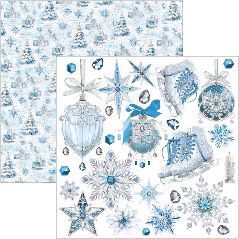 Bloc de papel Elegance of Blue Fussy Cut de 6"x6", 24 unidades/paquete-6