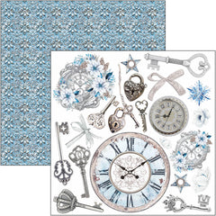 Bloc de papel Elegance of Blue Fussy Cut de 6"x6", 24 unidades/paquete-7