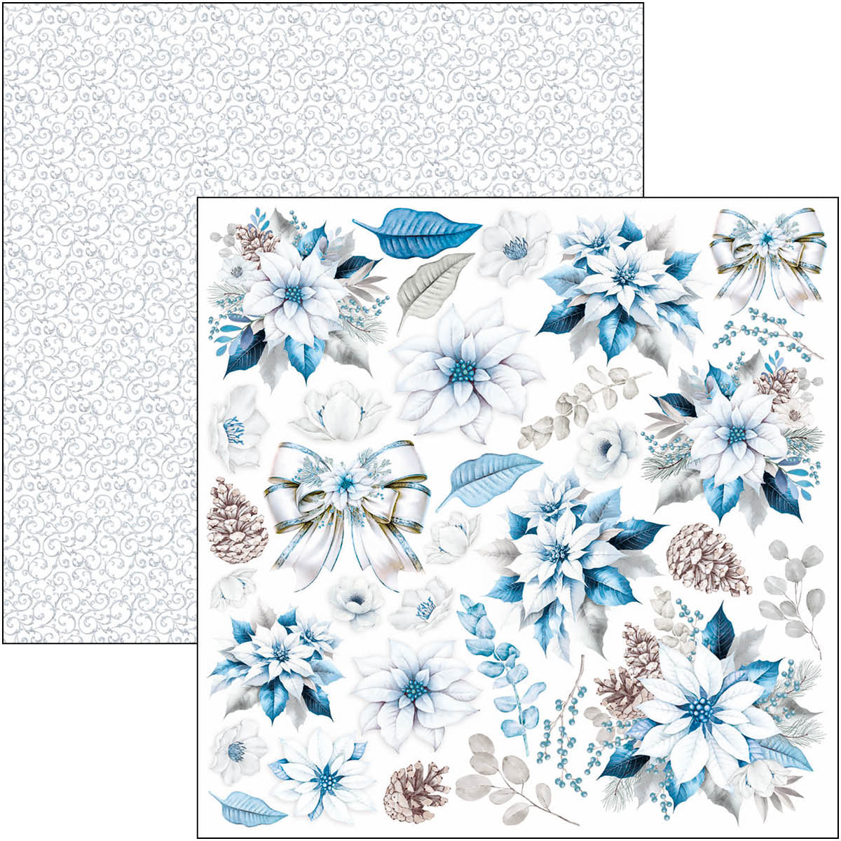 Bloc de papel Elegance of Blue Fussy Cut de 6"x6", 24 unidades/paquete-9