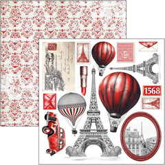 Paris Je t’aime Fussy Cut Pad 6"x6" 24/Pkg-2