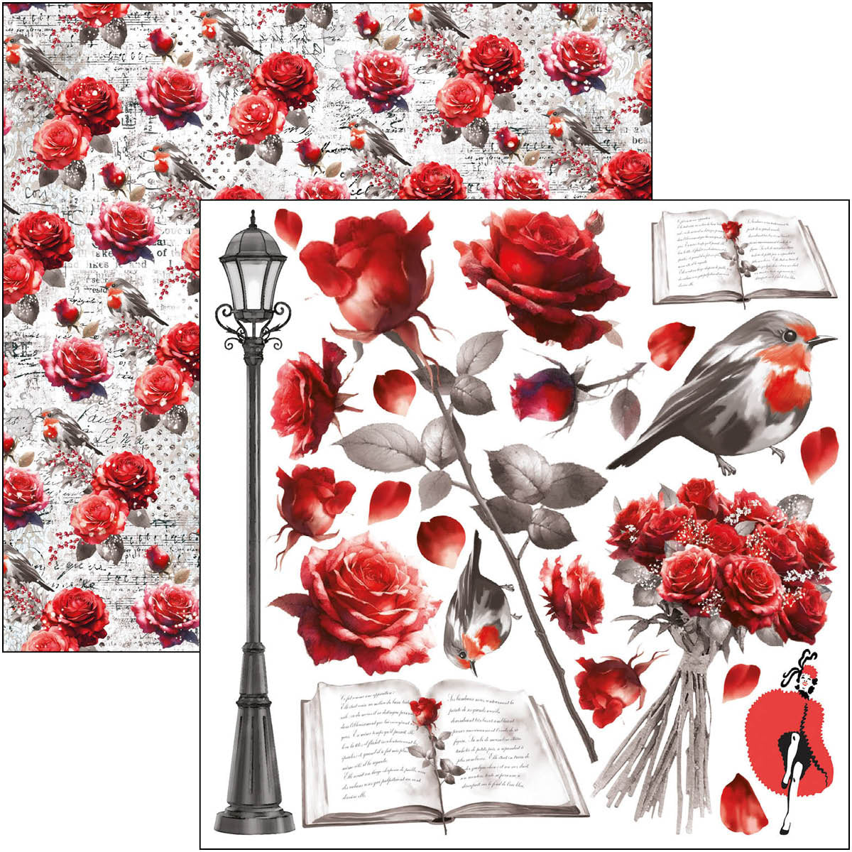 Paris Je t’aime Fussy Cut Pad 6"x6" 24/Pkg-6