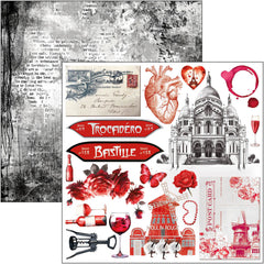 Paris Je t’aime Fussy Cut Pad 6"x6" 24/Pkg-9