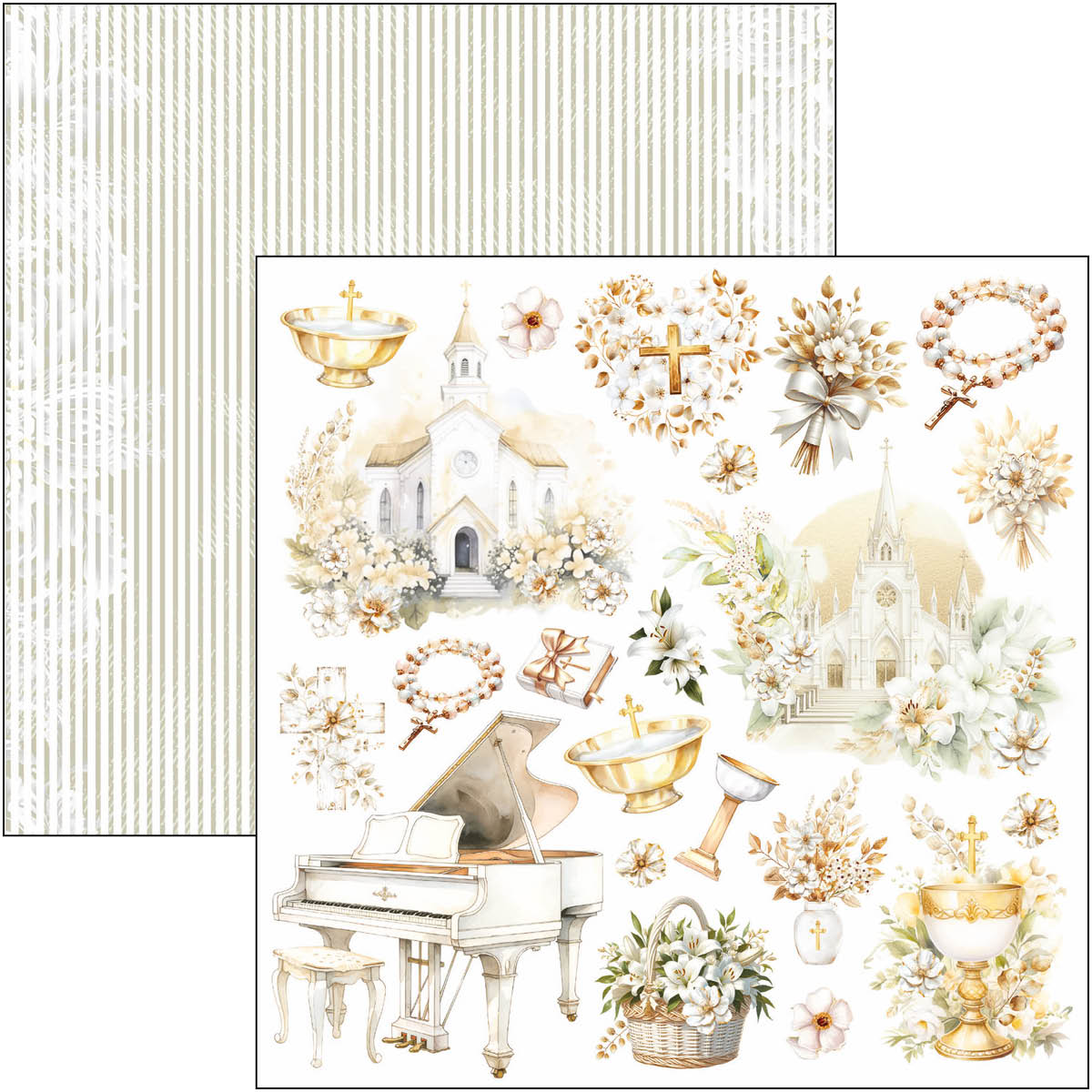Blessing Day Fussy Cut Pad 6"x6" 24/Pkg-4