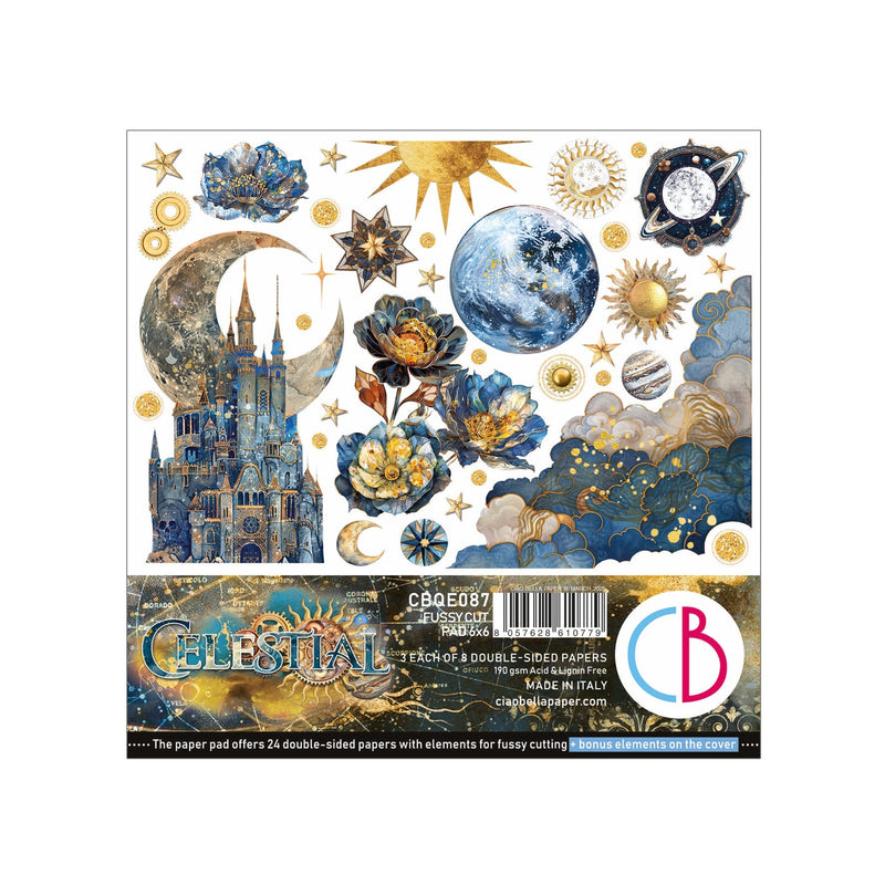 Celestial Fussy Cut Pad 6"x6" 24/Pkg-1