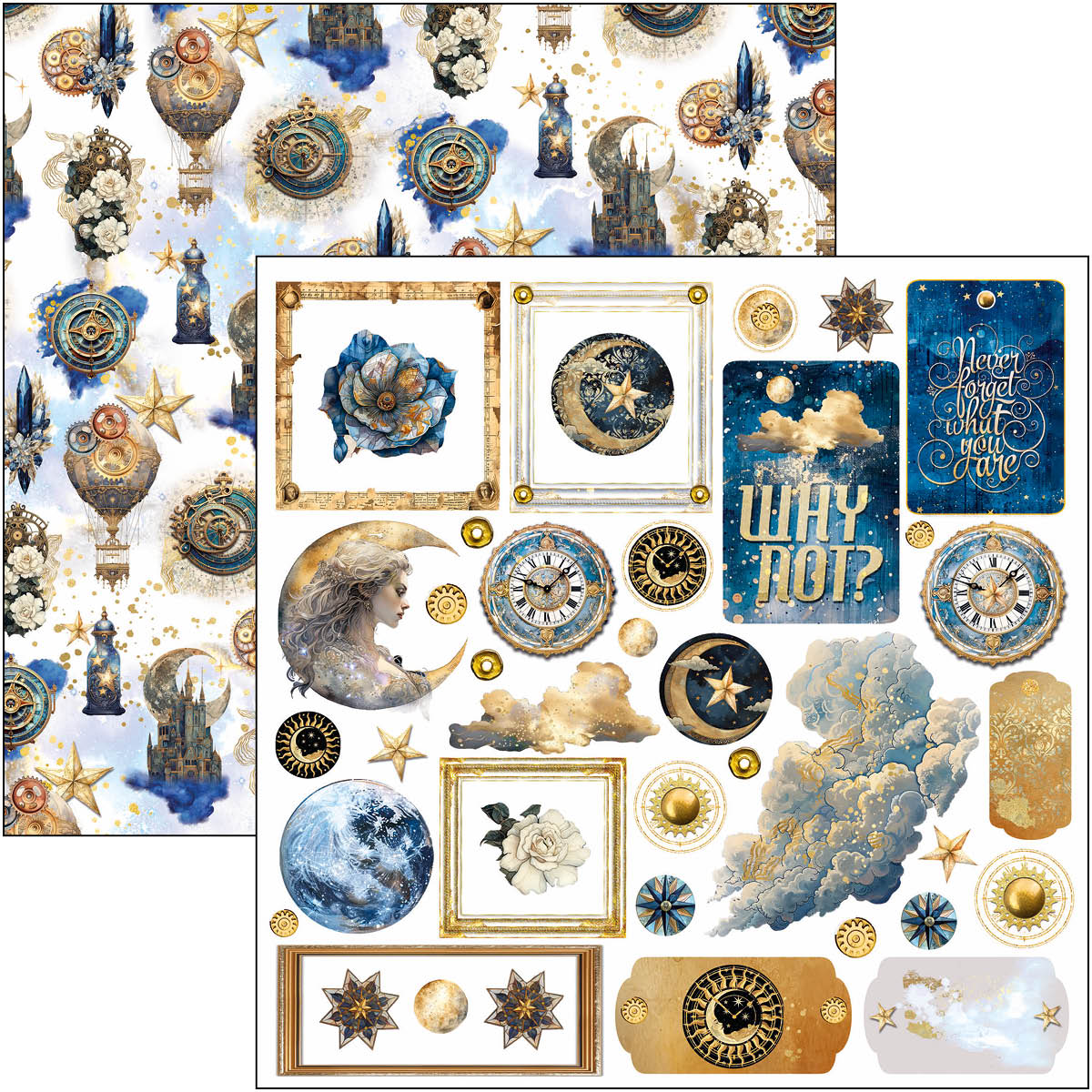 Celestial Fussy Cut Pad 6"x6" 24/Pkg-8