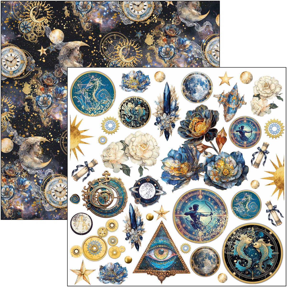 Celestial Fussy Cut Pad 6"x6" 24/Pkg-9