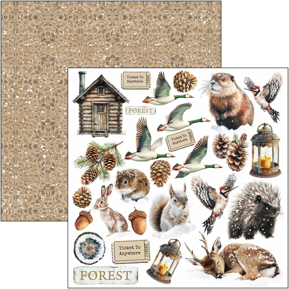 Forest Tales Fussy Cut Pad 6"x6" 24/Pkg-5