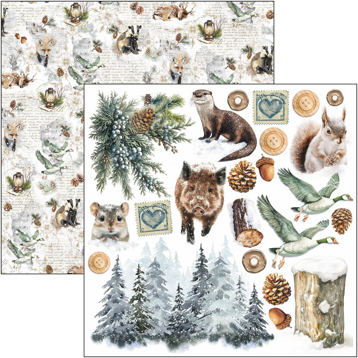 Forest Tales Fussy Cut Pad 6"x6" 24/Pkg-6