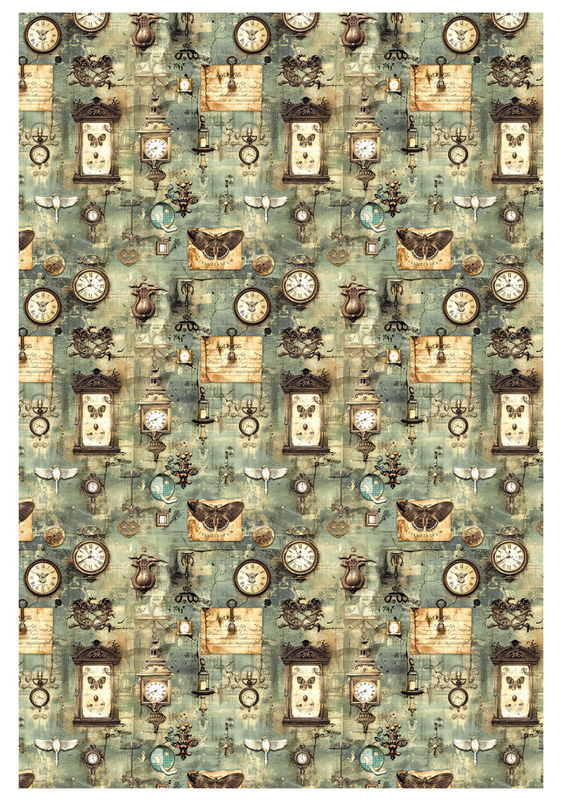 Rice Paper A4 MIXED 4/Pkg Cabinet Of Curiosities-4