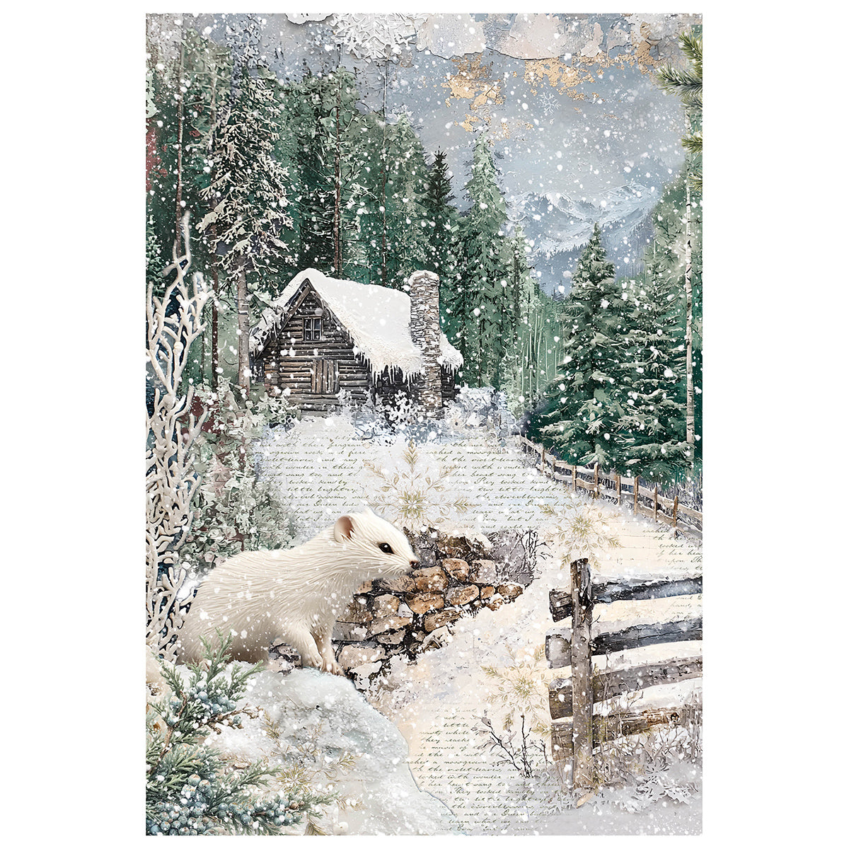 Rice Paper A4 MIXED 4/Pkg Forest Tales-2