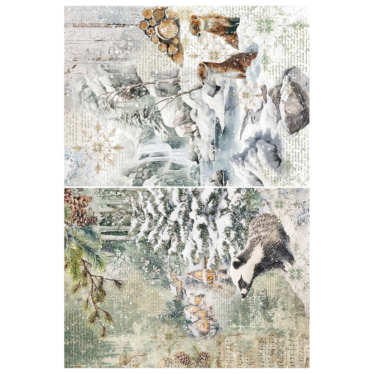 Rice Paper A4 MIXED 4/Pkg Forest Tales-4