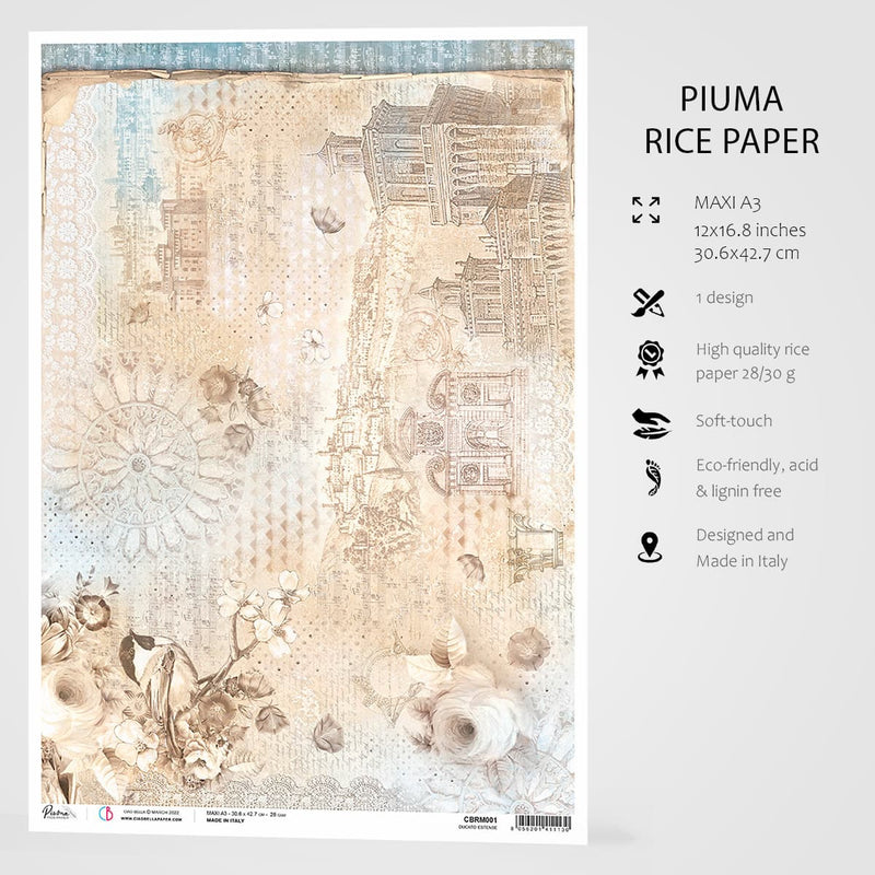 Ciao Bella Rice Paper A3 Ducato Estense - 3 Sheets-3
