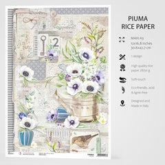 Ciao Bella Rice Paper A3 Anemones - 3 Sheets-3