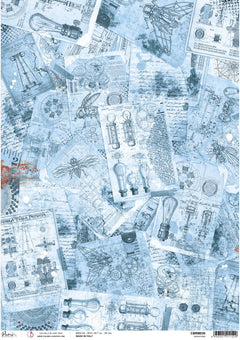 Ciao Bella Rice Paper A3 Piuma Inventions - 3 Sheets-1