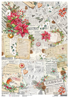 Rice Paper A3 Piuma Christmas Carols - 3 Sheets-1