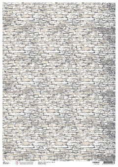 Rice Paper A3 Piuma Stone wall - 3 Sheets-1