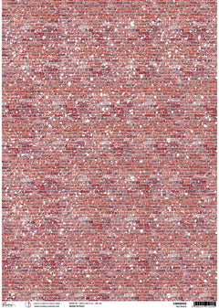 Rice Paper A3 Piuma Red Bricks - 3 Sheets-1