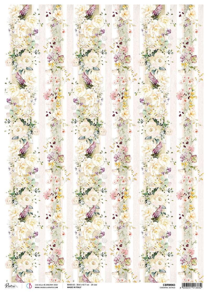 Ciao Bella Rice Paper A3 Piuma Essential Details - 3 Sheets-1