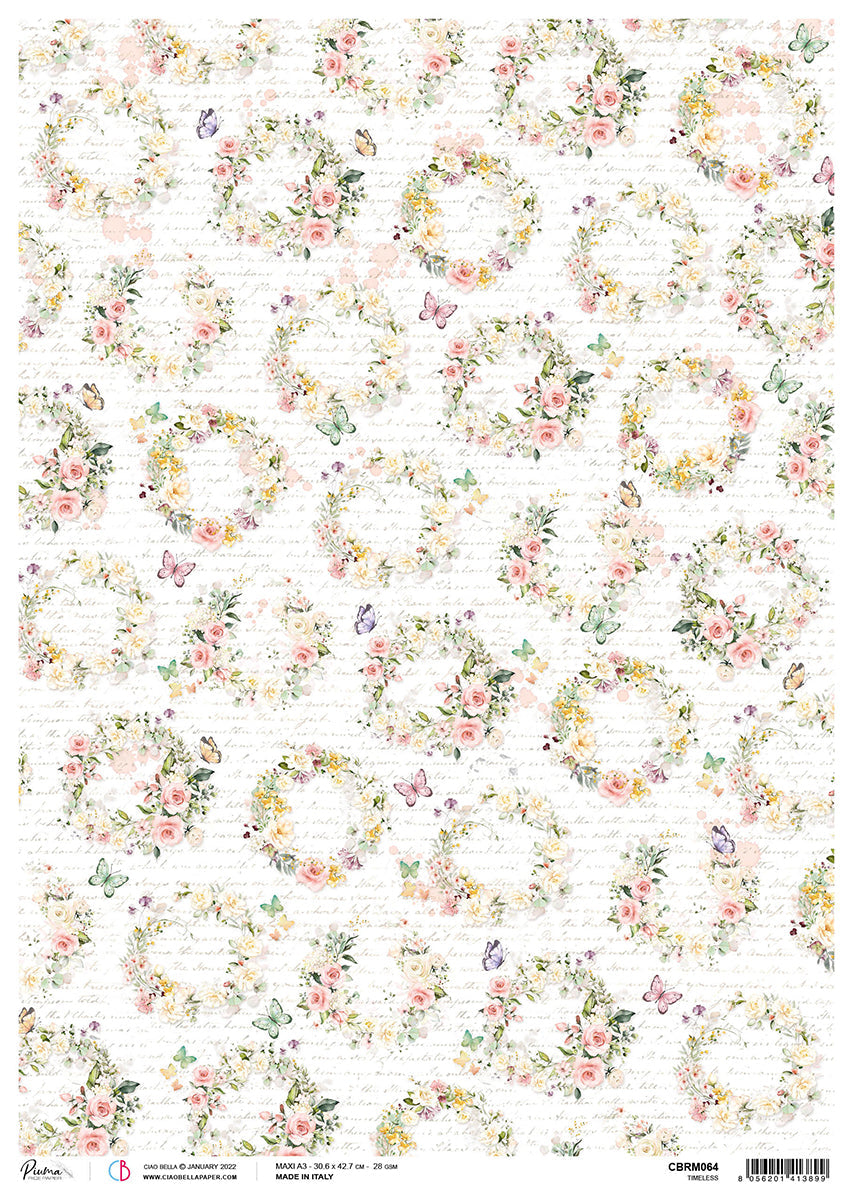 Ciao Bella Rice Paper A3 Piuma Timeless - 3 Sheets-1