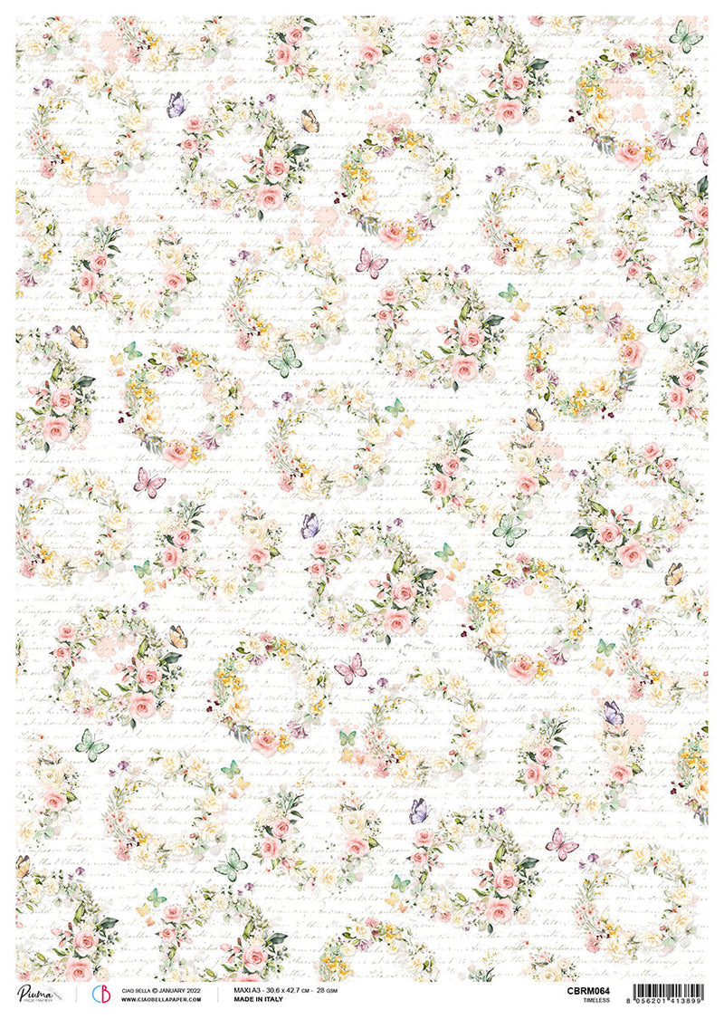 Ciao Bella Rice Paper A3 Piuma Timeless - 3 Sheets-1