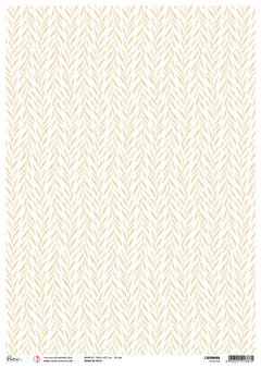 Ciao Bella Rice Paper A3 Piuma Feuillage - 3 Sheets-1