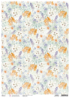 Ciao Bella Rice Paper A3 Piuma Magical Blooms - 3 Sheets-1