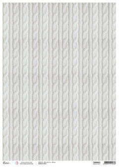 Ciao Bella Rice Paper A3 Piuma Woollen Weft - 3 Sheets-1