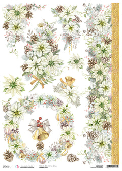 Ciao Bella Rice Paper A3 Piuma Christmas Celebration - 3 Sheets-1