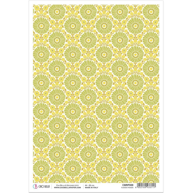 Ciao Bella Rice Paper A4 Flower Power-1
