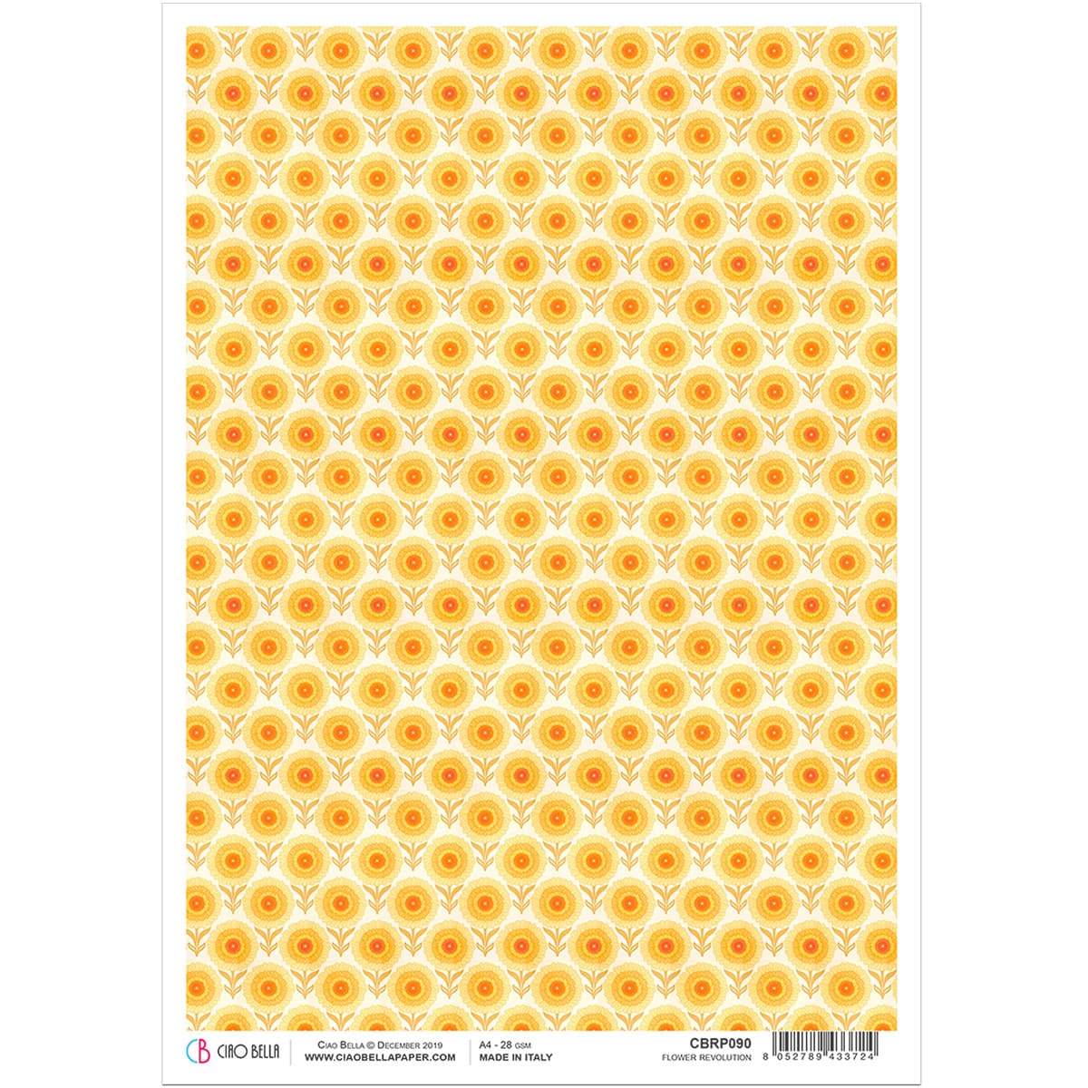 Ciao Bella Rice Paper A4 Flower Revolution-1