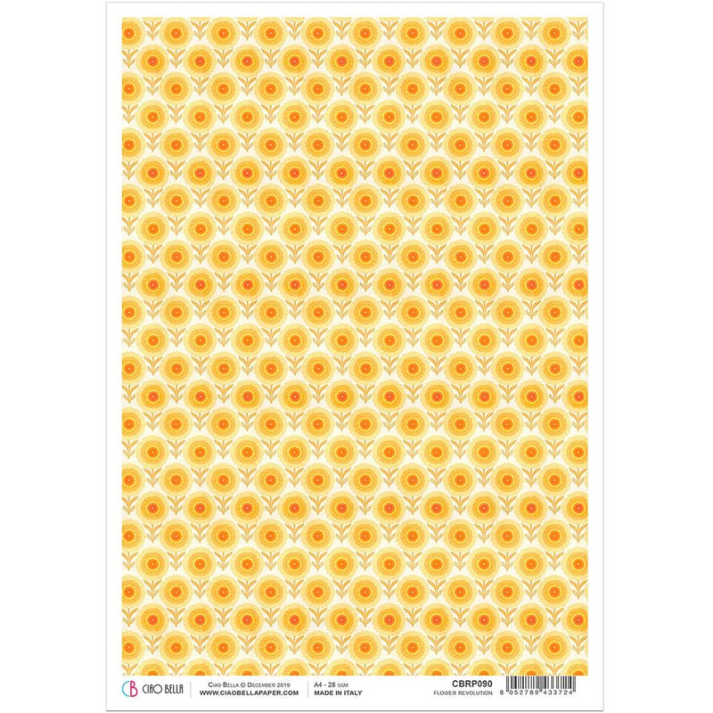 Ciao Bella Rice Paper A4 Flower Revolution-1