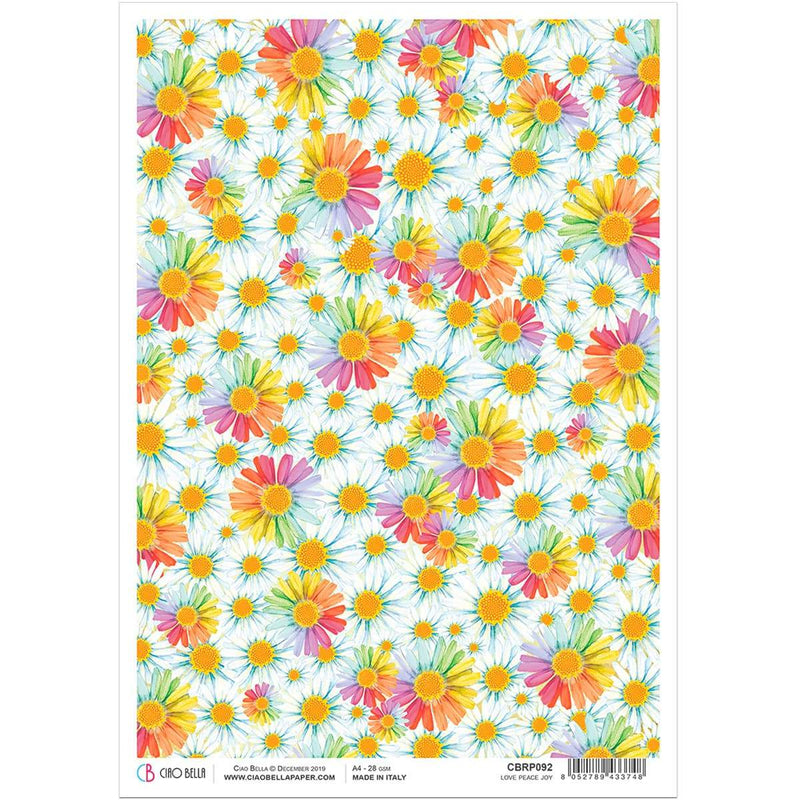 Ciao Bella Rice Paper A4 Love Peace Joy-1