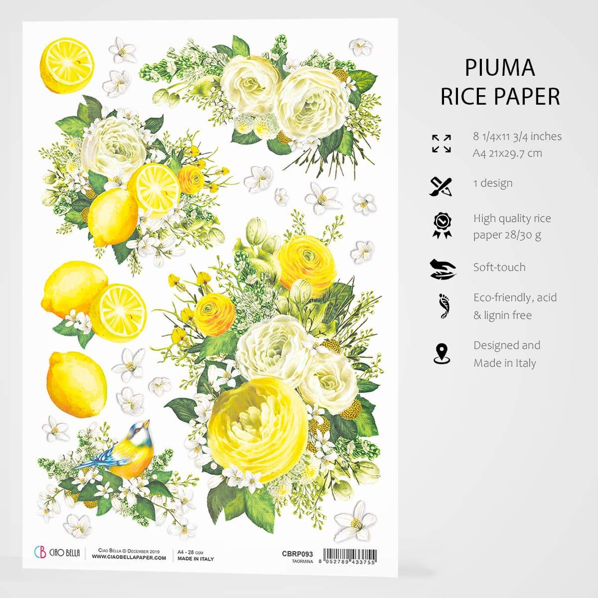 Ciao Bella Rice Paper A4 Taormina-3
