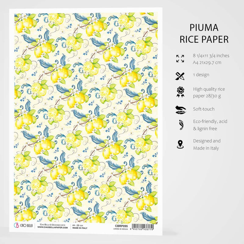 Ciao Bella Rice Paper A4 Limoni di Sicilia-3