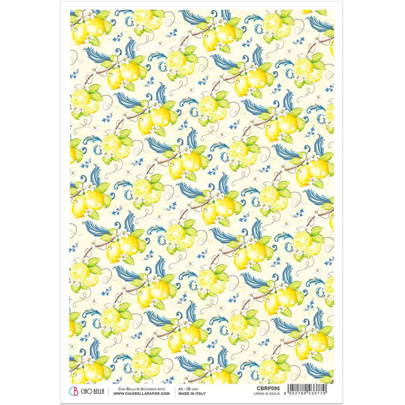 Ciao Bella Rice Paper A4 Limoni di Sicilia-1