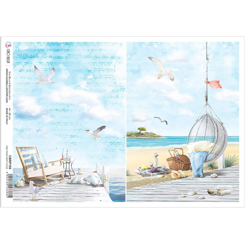 Ciao Bella Rice Paper A4 Find Your Happy Place-1