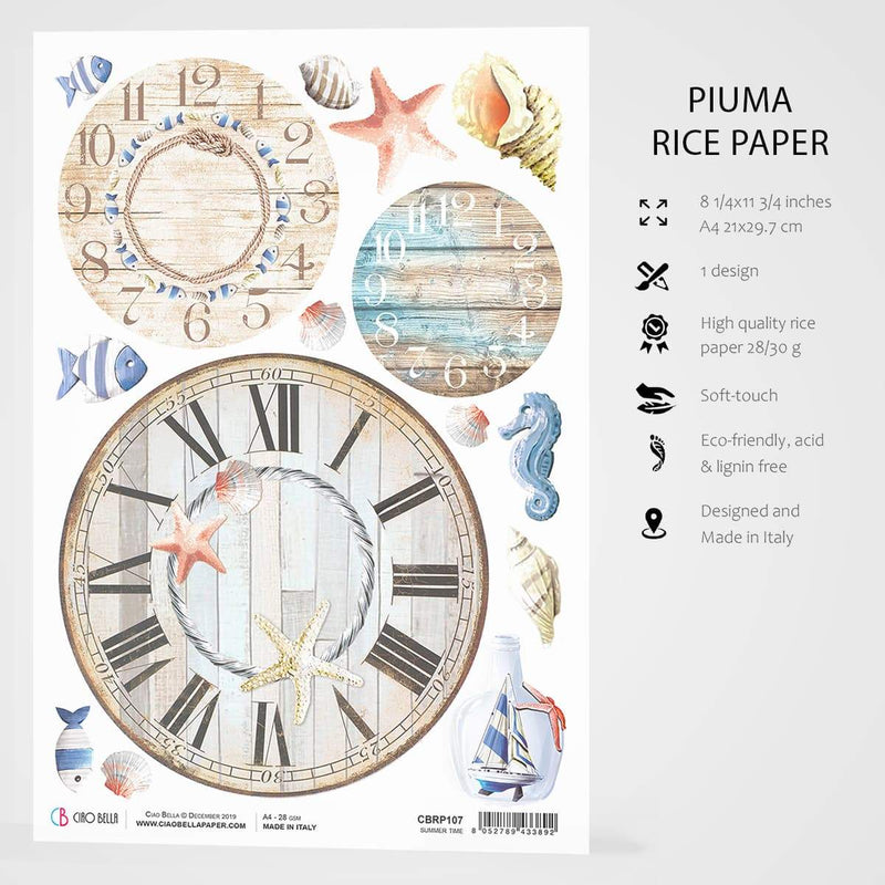 Ciao Bella Rice Paper A4 Summer Time-3