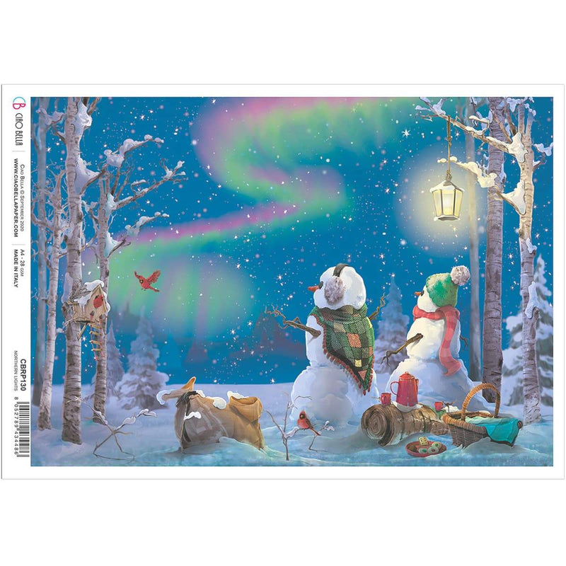Ciao Bella Rice Paper A4 Northern Lights-1