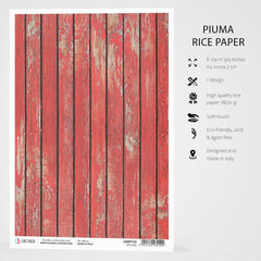 Ciao Bella Rice Paper A4 Red Wood-3