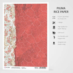 Ciao Bella Rice Paper A4 Ancient Red-3