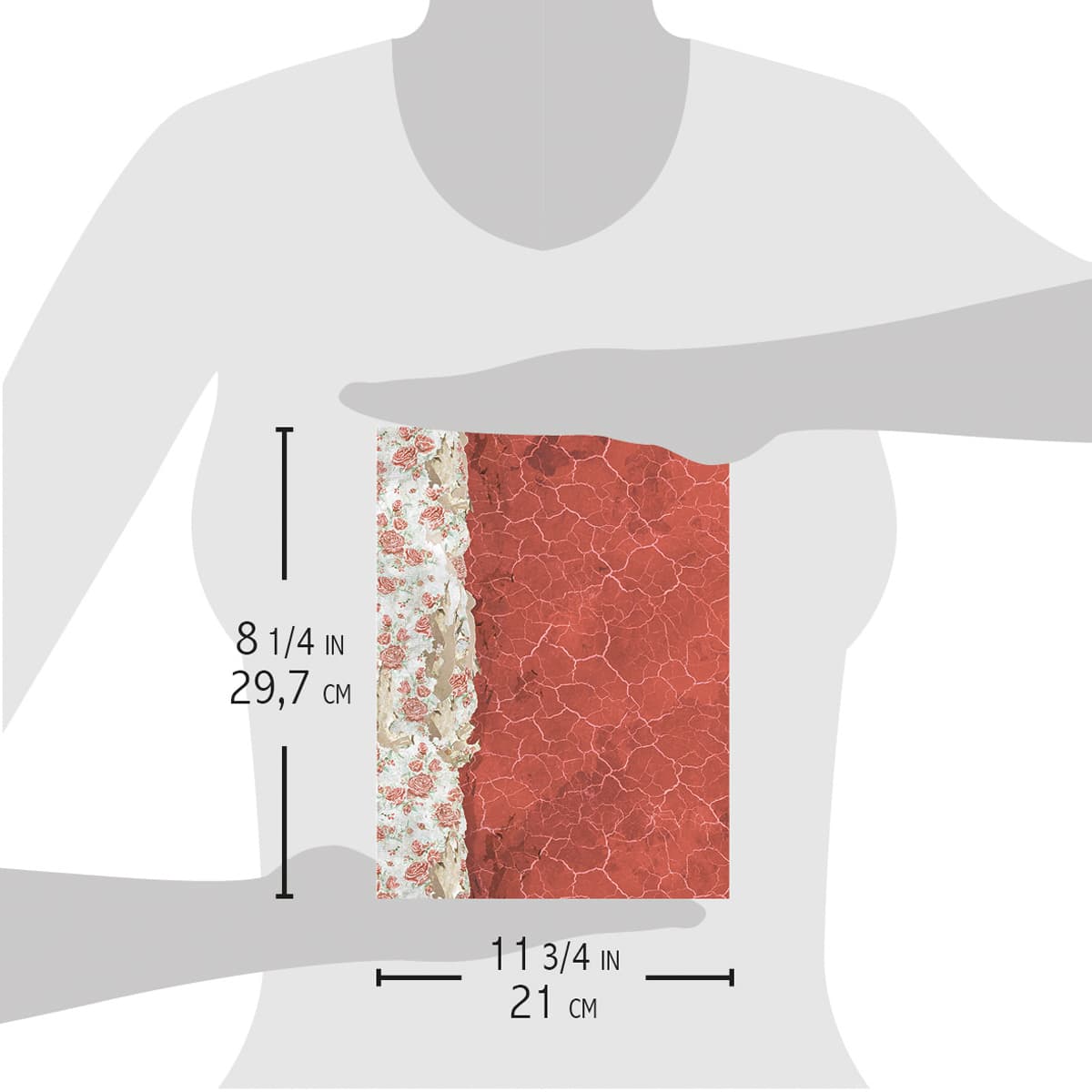 Ciao Bella Rice Paper A4 Ancient Red-2