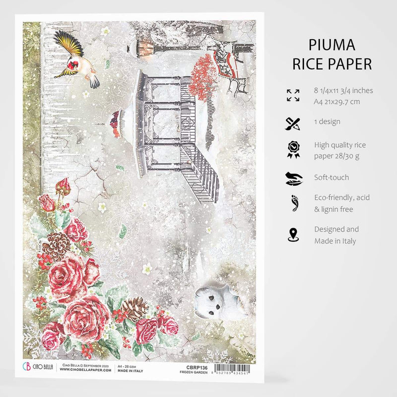Ciao Bella Rice Paper A4 Frozen Garden-3