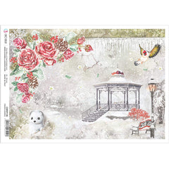 Ciao Bella Rice Paper A4 Frozen Garden-1