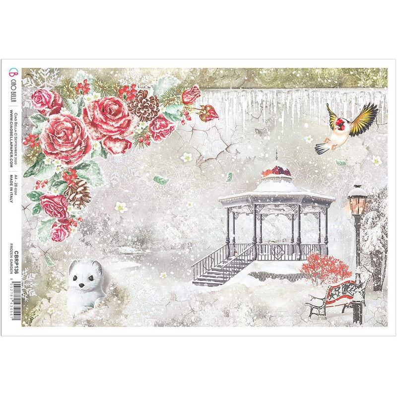 Ciao Bella Rice Paper A4 Frozen Garden-1