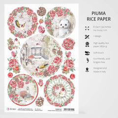 Ciao Bella Rice Paper A4 Frozen Roses Medallions-3