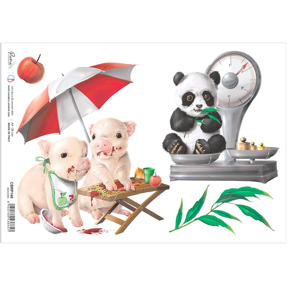 Ciao Bella Rice Paper A4 Mealtime-1