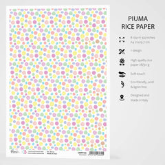 Ciao Bella Rice Paper A4 Polka Dots-3